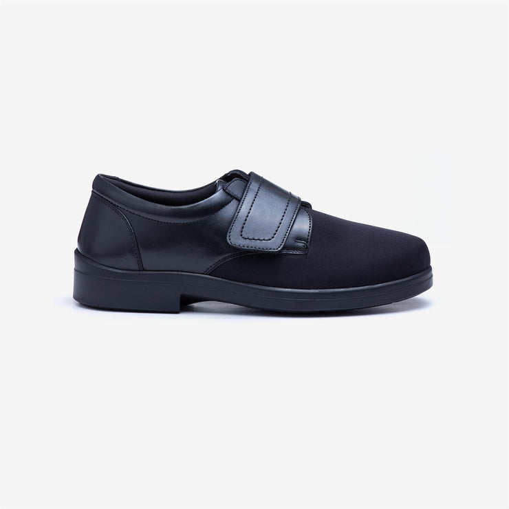 Tredd Well Benjamin Black Stretch Extra Wide Shoes-2