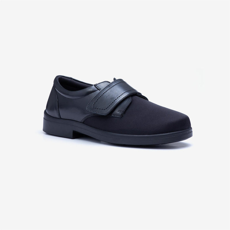 Tredd Well Benjamin Black Stretch Extra Wide Shoes-3