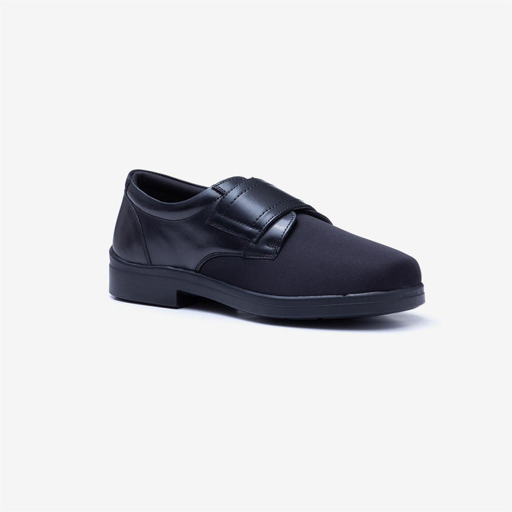 Tredd Well Benjamin Black Stretch Extra Wide Shoes-4