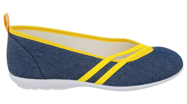 Womens Wide Fit DB Sunflower Canvas