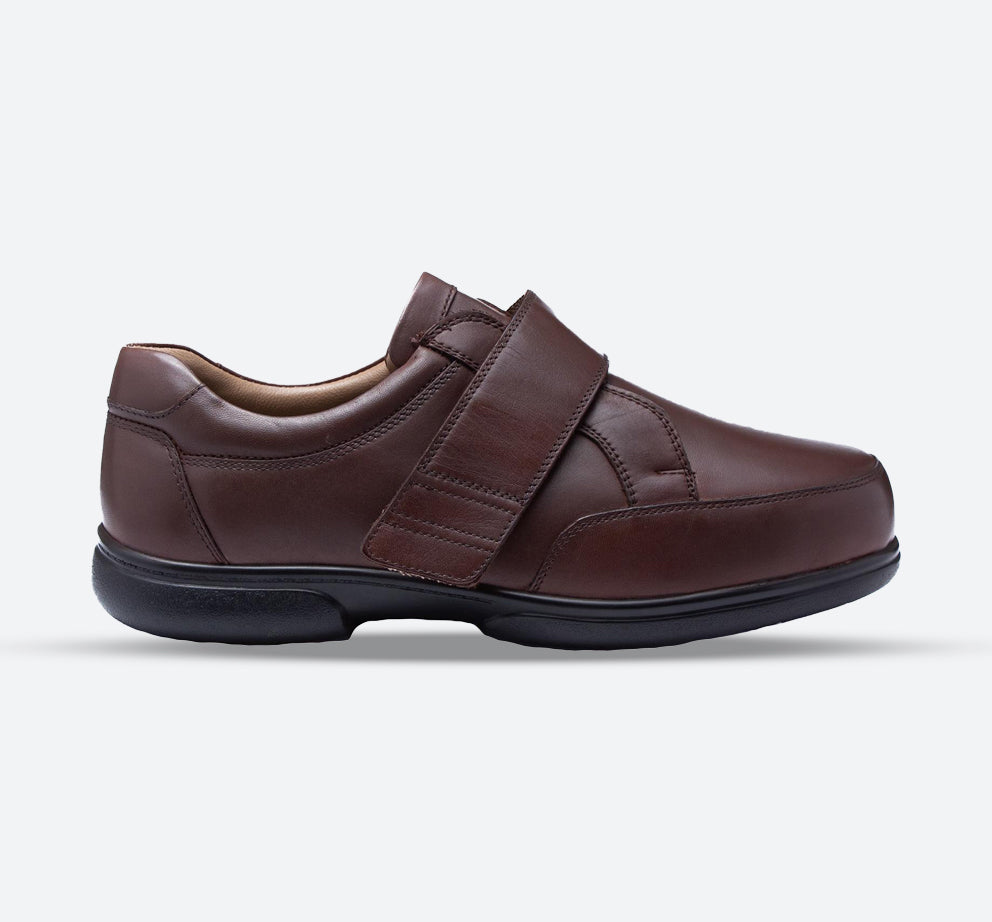 mens wide fit brown shoes