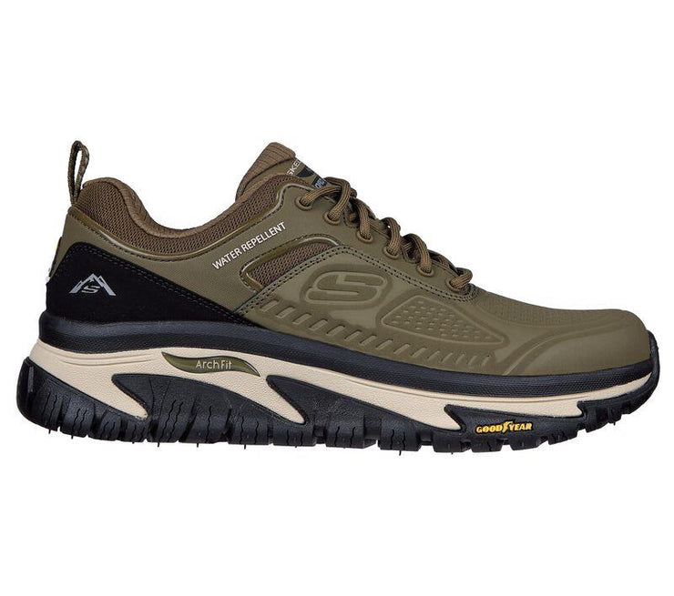 Skechers 237333 Extra Wide Arch Fit Road Walker Trainers Olive/Black-1