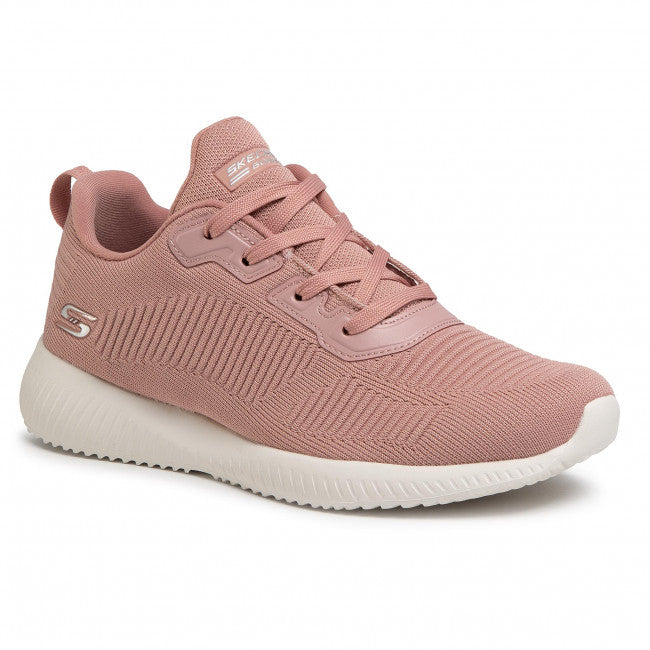 Womens Wide Fit Skechers Bobs Tough Talk-32504 Trainers - Blush