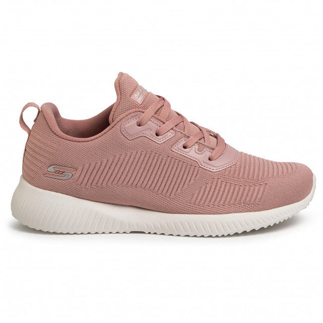 Womens Wide Fit Skechers Bobs Tough Talk-32504 Trainers - Blush ...
