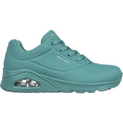 Skechers 73690 Extra Wide Uno - Stand On Air Walking Trainers Teal-1