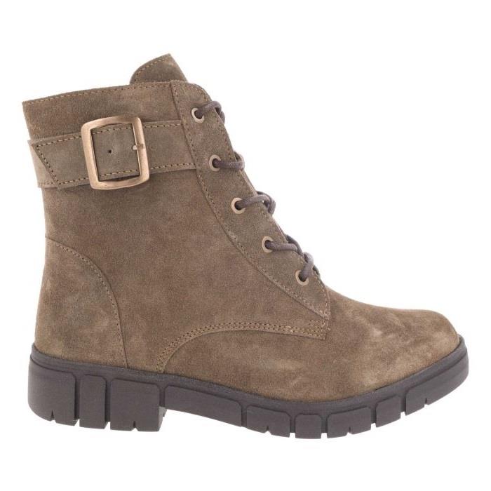 Women's Wide Fit DB Holly Ankle Boots in Brown Suede - Image 1