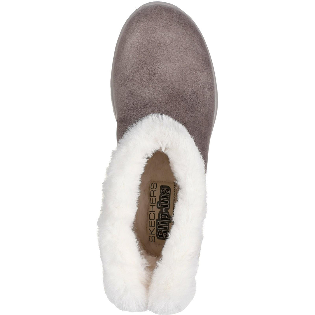 Women's Wide Fit Skechers 144800 Slip-ins On The Go Joy Cozy Dream Boots in Black - Image 10