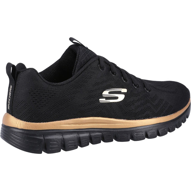 Skechers 12615 Graceful Get Connected Trainers Rose Gold-4