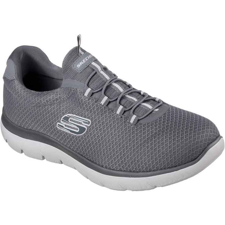 Men's Wide Fit Skechers 52811 Summits Slip On Sports Trainers - Charcoal