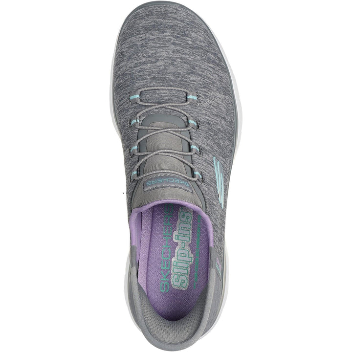 Women's Wide Fit Skechers 149937 Slip-ins Summits Dazzling Trainers in Grey/Multi - Image 1