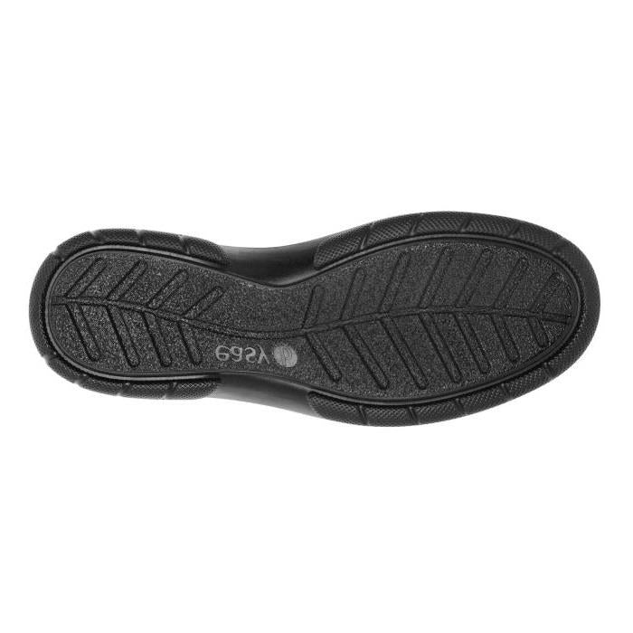 Men's Wide Fit DB Orson Velcro Slippers in Black Stretch / Black Suedette - Image 1