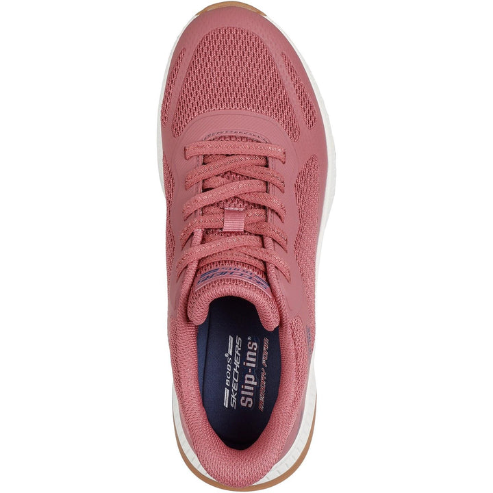 Women's Wide Fit Skechers 117624 Slip-ins Bobs Squad 4 Staple Look Trainers in Navy - Image 1