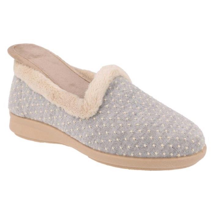 Women's Wide Fit DB Clover Slippers in Rose Star Stitched / Textile - Image 6