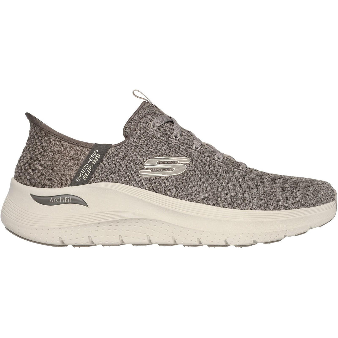 Men's Wide Fit Skechers 232462 Slip-ins Arch Fit 2.0 Look Ahead Trainers in Black - Image 8