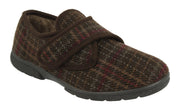 Mens Wide Fit DB Tartan Slippers