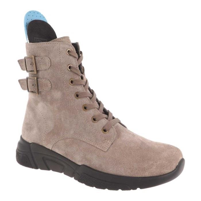 Women's Wide Fit DB Maisie Ankle Boots in Taupe Suede - Image 1
