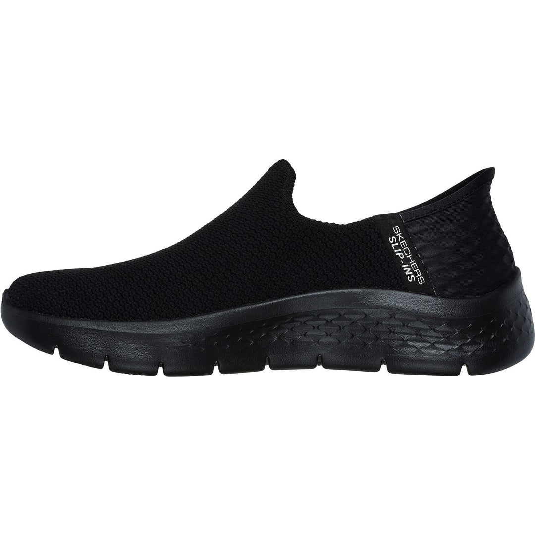 Women's Wide Fit Skechers Slip-ins 124820 Go Walk Flex Sunset Trainers in Black - Image 4