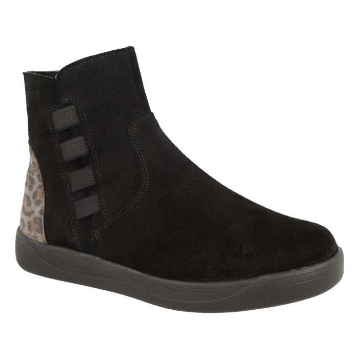 Women's Wide Fit DB Delphine Boots in Black Leather - Image 1