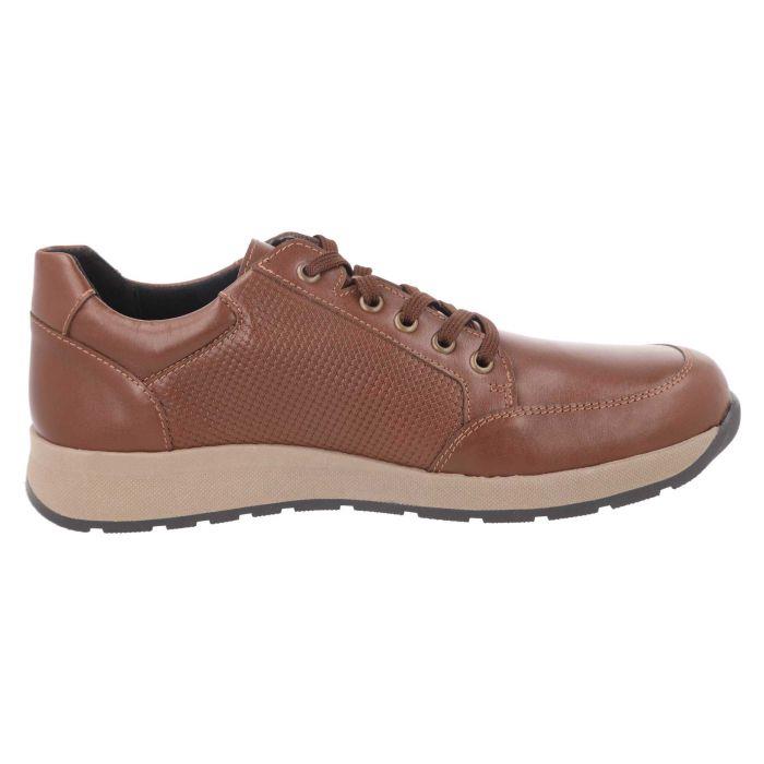 Men's Wide Fit DB Jerome Trainers in Black Leather - Image 1