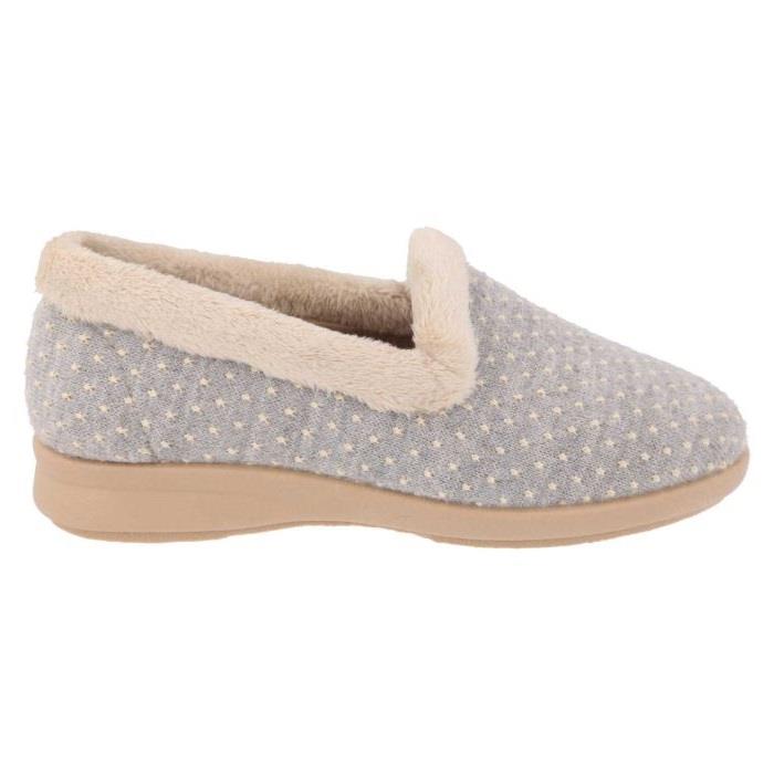 Women's Wide Fit DB Clover Slippers in Rose Star Stitched / Textile - Image 1