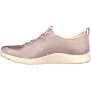 Women's Wide Fit Skechers 104390 Arch Fit Refine Classy Doll Trainers - Dark Taupe