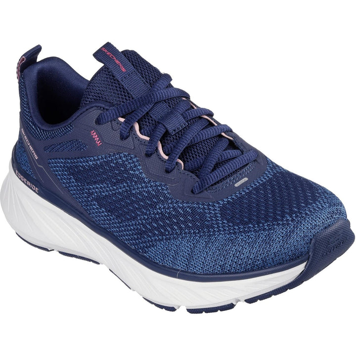 Women's Relaxed Fit Skechers 150471 Edgeride Power Flow Trainers in Black/Lavender - Image 1