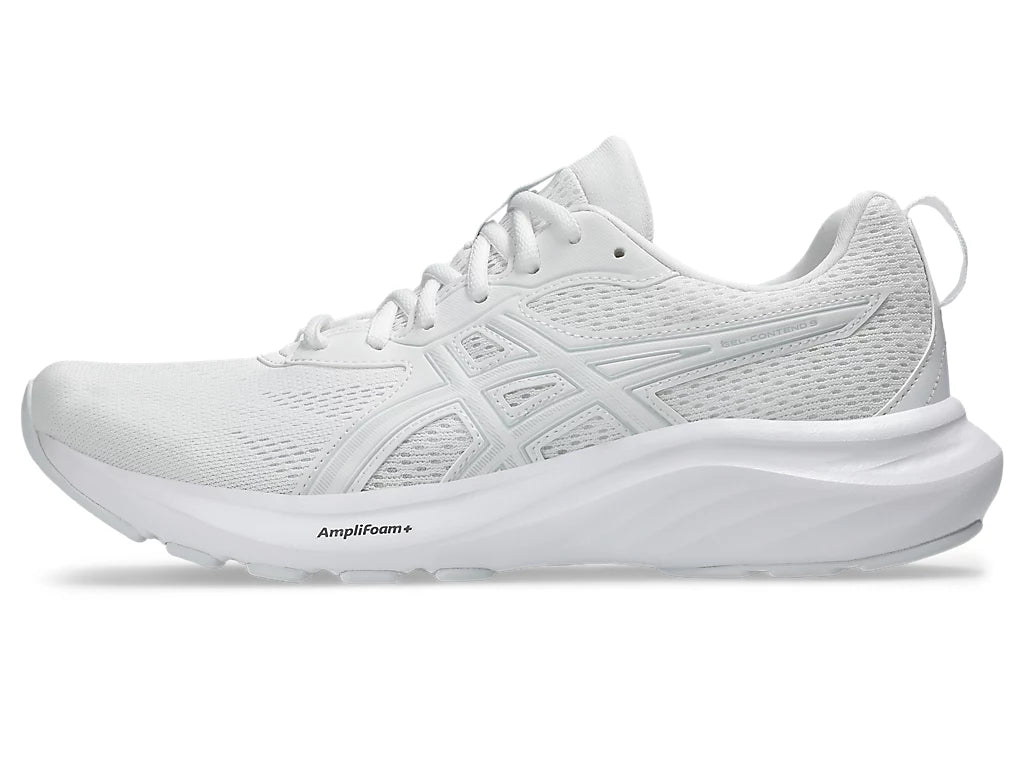 Men's Wide Fit Asics Gel Contend 9 Running Trainers in White/Glacier Grey - Image 7