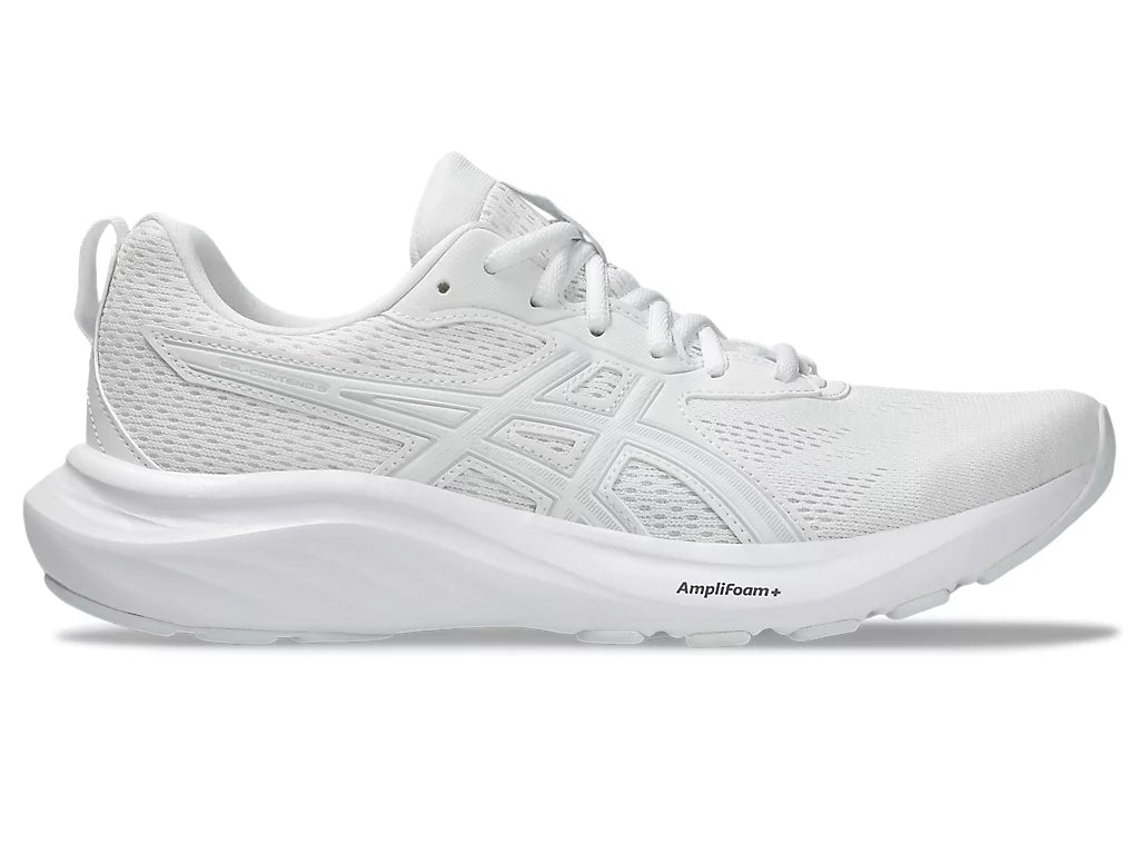 Men's Wide Fit Asics Gel Contend 9 Running Trainers in White/Glacier Grey - Image 1