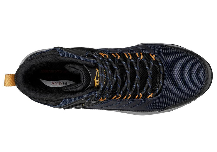 Men's Wide Fit Skechers 204634 Arch Relaxed Fit Dawson Raveno Good Year  Hiking Boots - Navy/Black