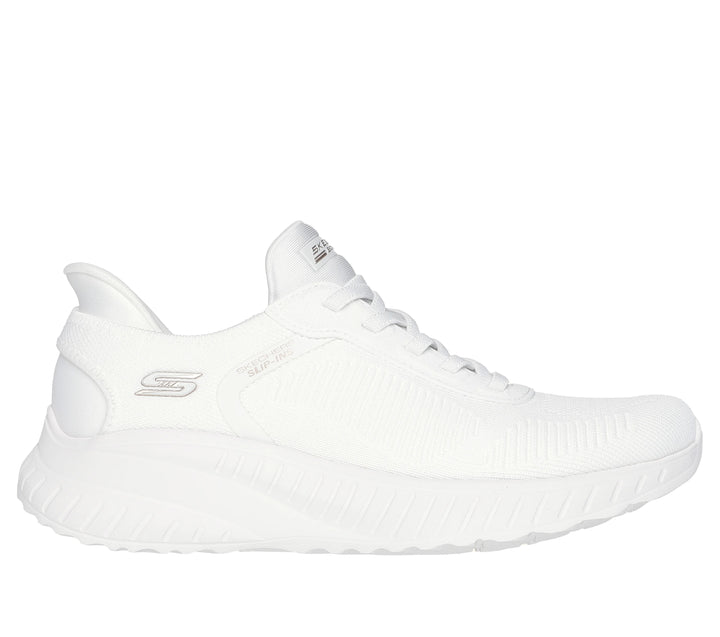 Women's Wide Fit Skechers 117497W Slip-ins Sport Squad Chaos Trainers in Off White - Image 14