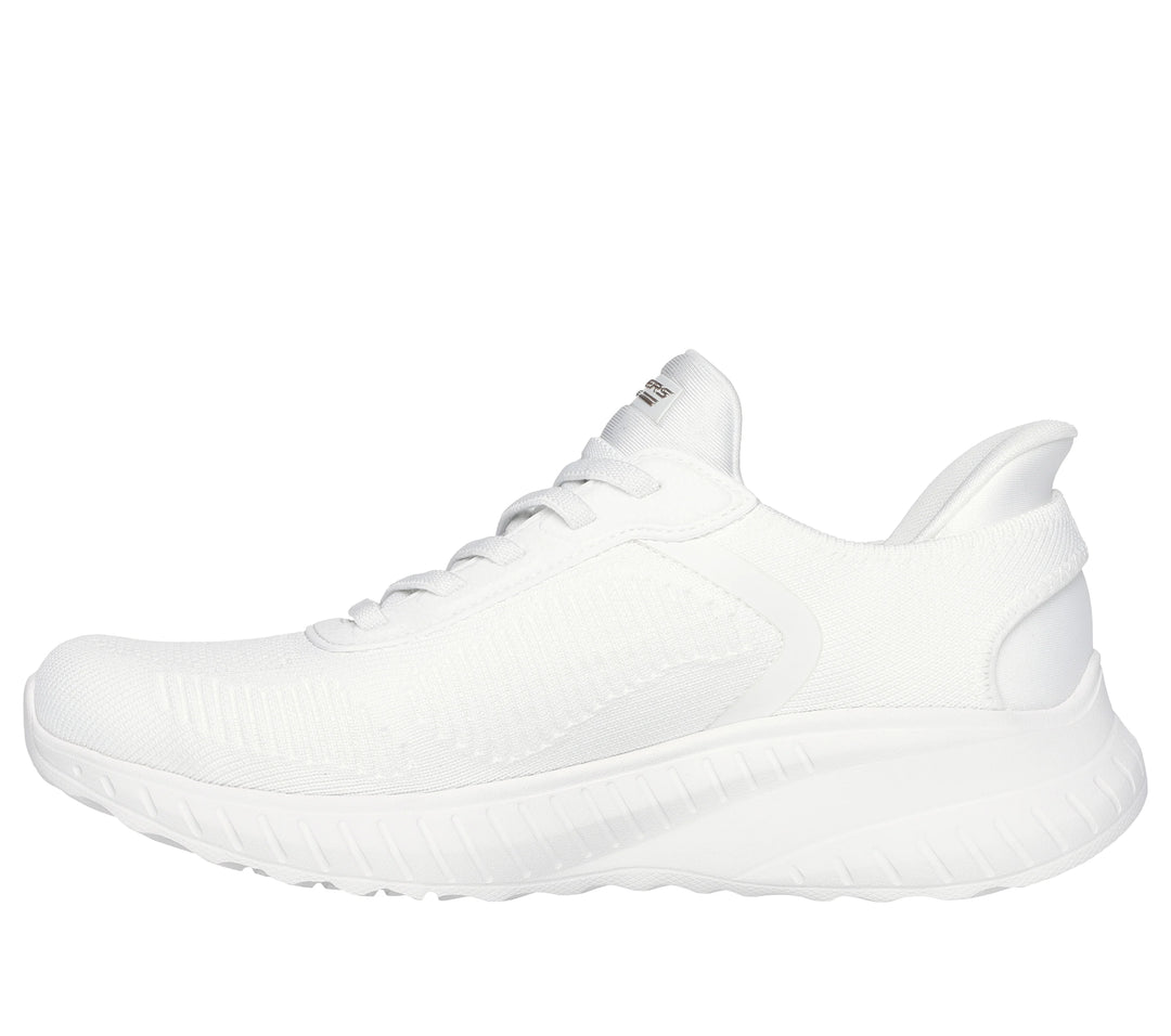 Women's Wide Fit Skechers 117497W Slip-ins Sport Squad Chaos Trainers in Off White - Image 17