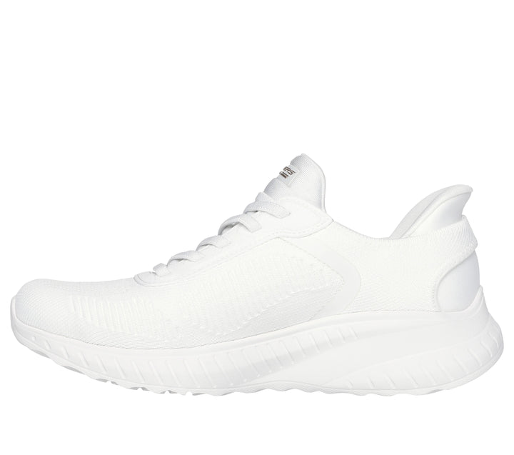 Women's Wide Fit Skechers 117497W Slip-ins Sport Squad Chaos Trainers in Off White - Image 17
