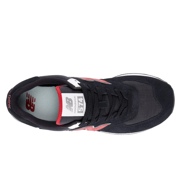 Men's Wide Fit New Balance U5748JL Black shoes  Trainers in Black/White - Image 1