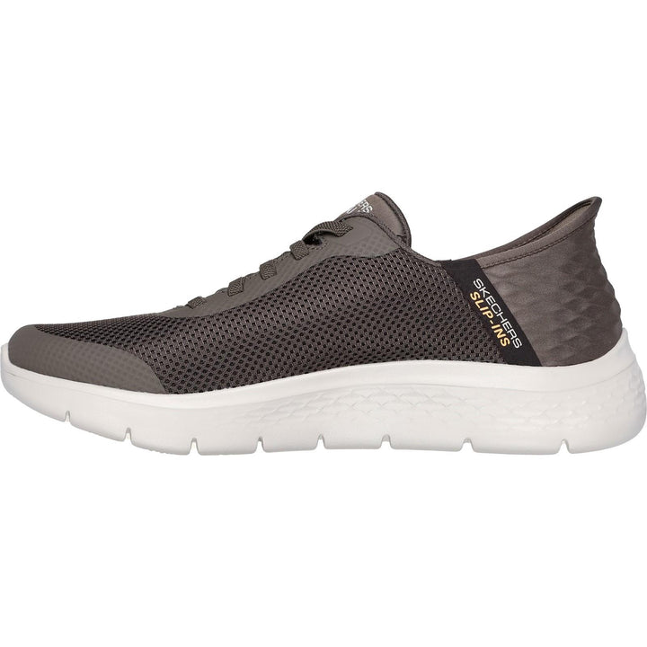 Men's Wide Fit Skechers 216324 Slip-ins Go Walk Flex Hands Up Trainers in Brown - Image 1