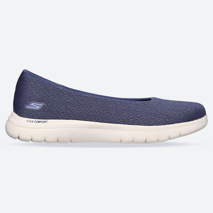 Women's Wide Fit Skechers 136530 On The Go Flex Cherished Shoes in Navy - Image 1