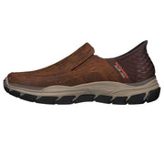 Men's Wide Relaxed Fit Skechers 204810 Slip-ins Rf Respected Elgin Trainers - Brown
