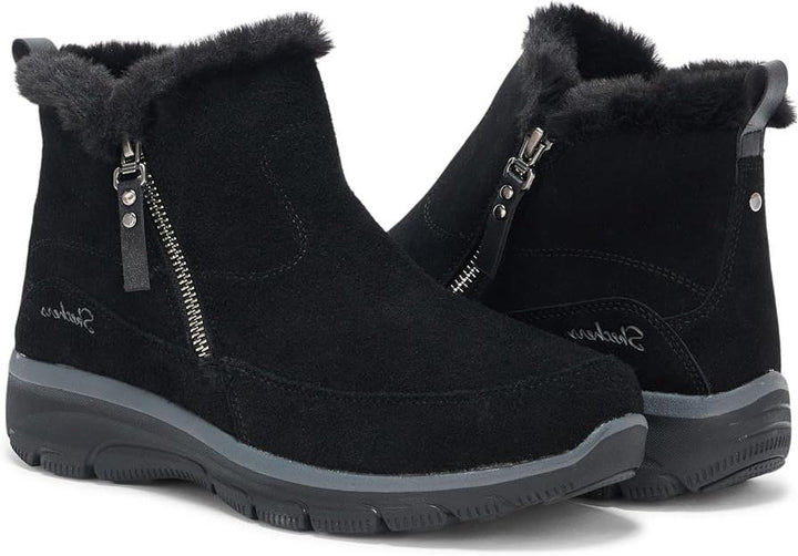 Womens Wide Fit Skechers 167862W Boots in Black - Image 1