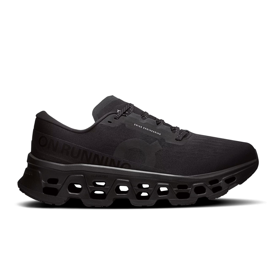Mens Wide Fit On Cloudmonster 3 Trainers in Black - Image 2