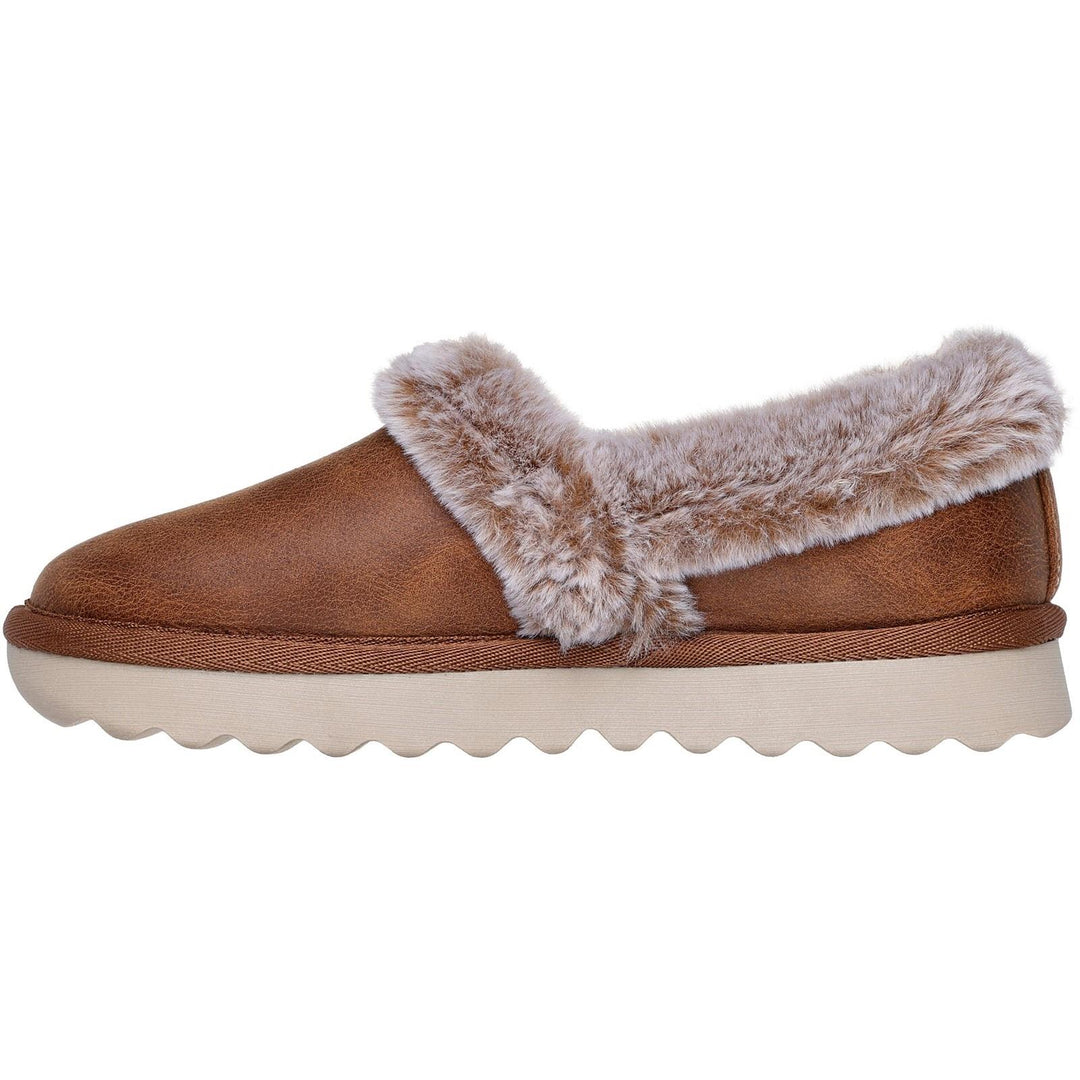 Women's Wide Fit Skechers 169027 Cozy Up Slippers in Black - Image 11