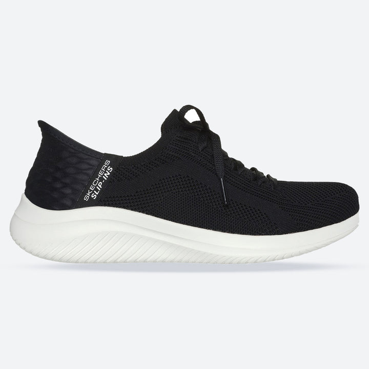 Women's Wide Fit Skechers Slip-ins 149710 Ultra Flex Brilliant Path Trainers in Black - Image 1