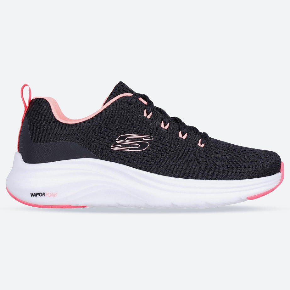 Women's Wide Fit Skechers 150024 Vapor Foam Fresh Trend Trainers in Black/Pink - Image 1