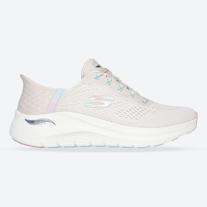 Women's Wide Fit Skechers 150066 Slip-ins Arch Fit 2.0 Easy Chic Trainers