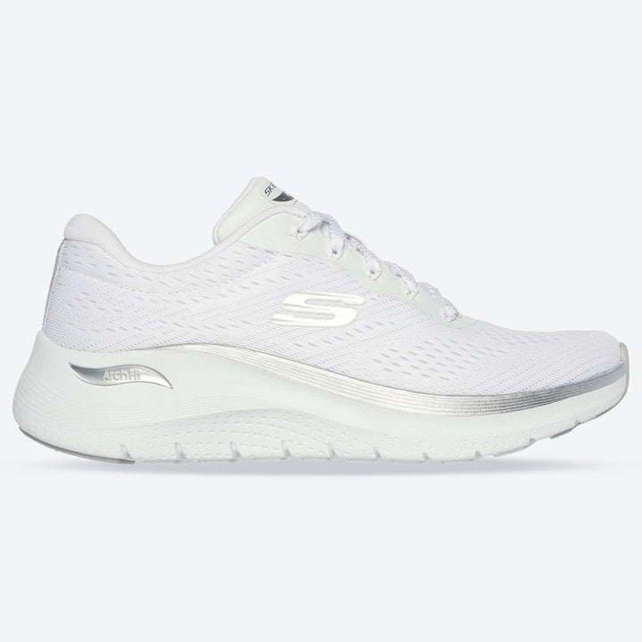 Women's Wide Fit Skechers Arch Fit 150067 2.0 Glow The Distance Trainers in Black/Rose Gold - Image 1