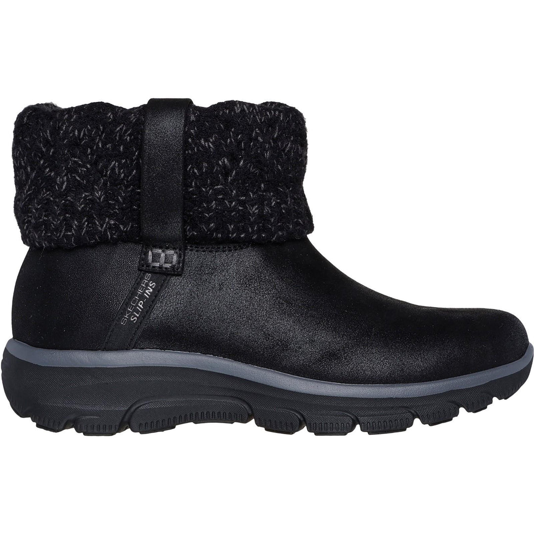Women's Wide Fit Skechers 168033 Slip-ins Easy Going Cozy Weather 2 Boots
