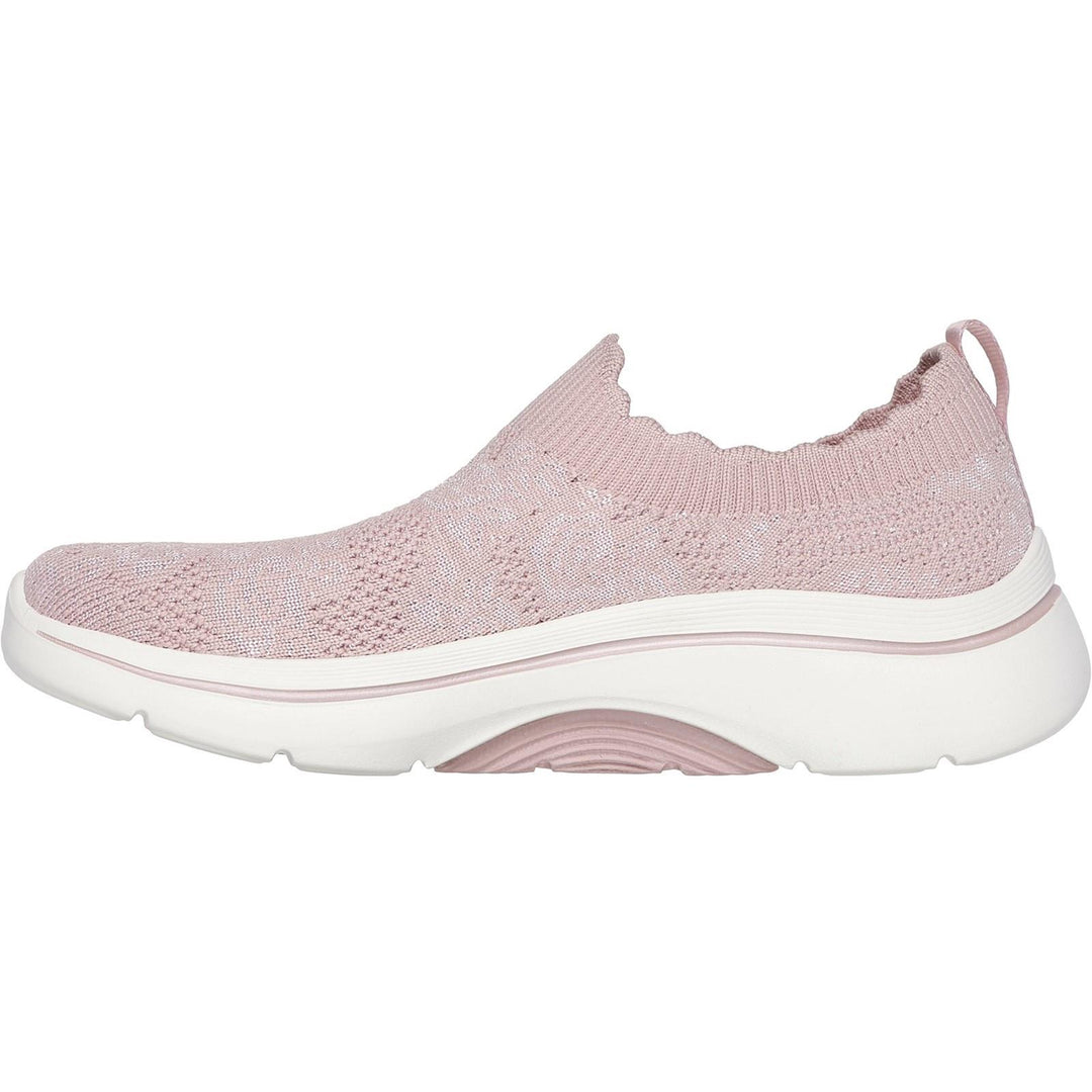 Women's Wide Fit Skechers 125329 Go Walk Arch Fit 2.0 Rosa Linda Trainers in Mauve - Image 4