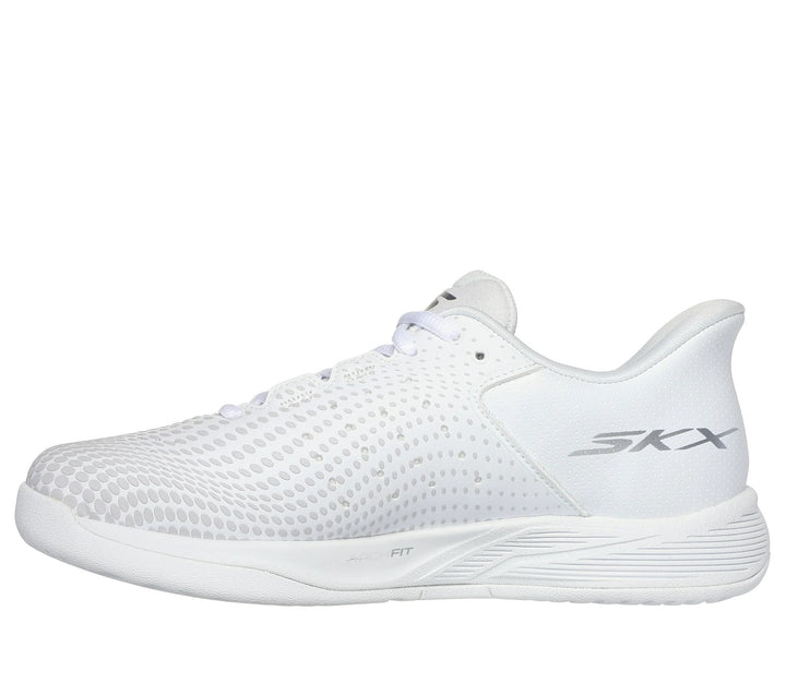 Womens Wide Fit Skechers 172101C Trainers in White/Navy Pink - Image 1
