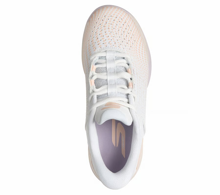 Womens Wide Fit Skechers 172101C Trainers in White/Navy Pink - Image 12