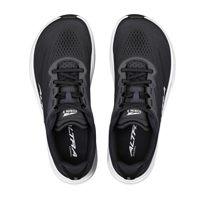 Men's Wide Fit Altra Torin 9 Trail Running Trainers in Black/White/Black - Image 1