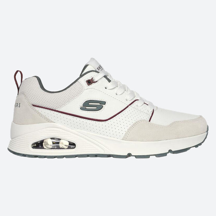 Men's Wide Fit Skechers 183020 Uno Retro One Trainers in Grey - Image 1