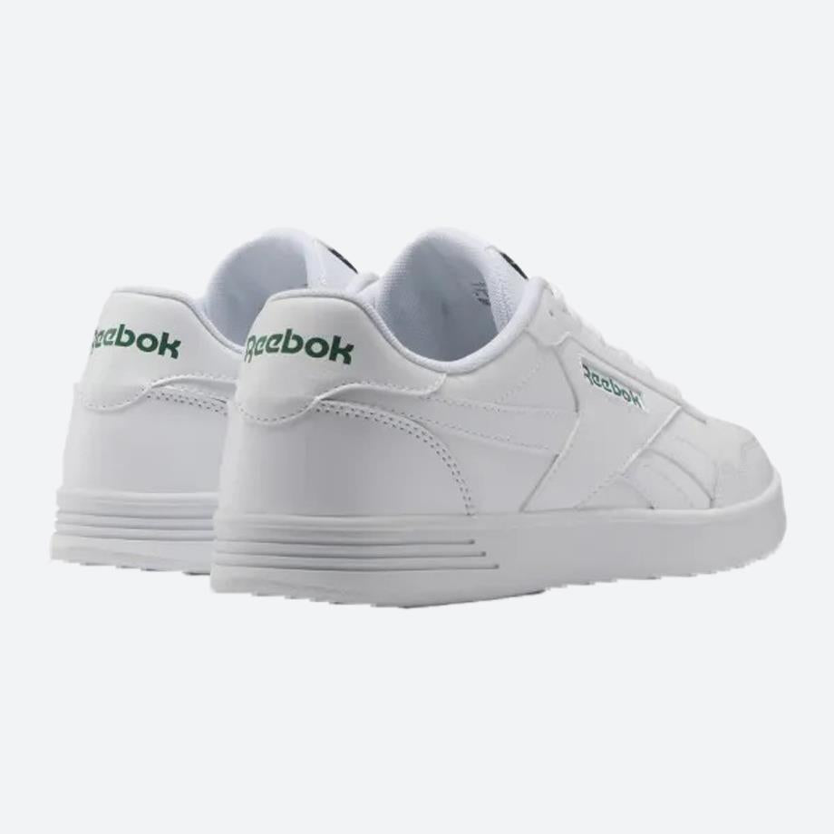 Mens Wide Fit Reebok Court Advance Trainers in White/White/Clogrn - Image 2